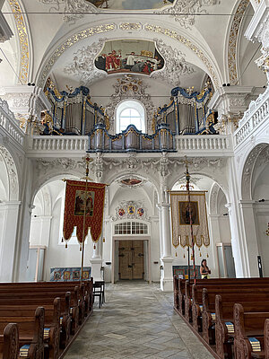 Benediktinklostrets kyrka i Disentis, Schweiz. Foto: Stephan Borgehammar